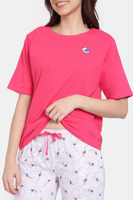 Zivame Tell A Tale Knit Cotton Pyjama Set - Bright White — image 6